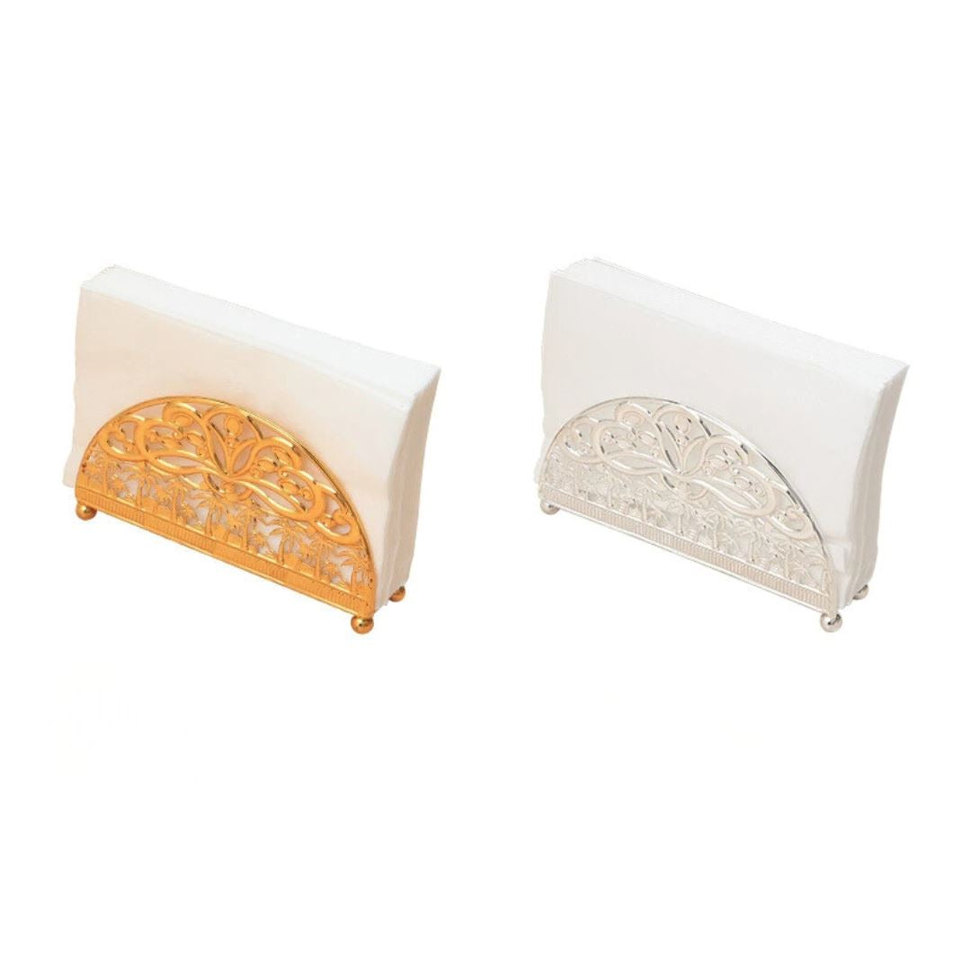 Suporte Elegante de Metal para Guardanapos - Estilo Retrô na Sua Mesa Mesa Posta016 Cozinha com Estilo