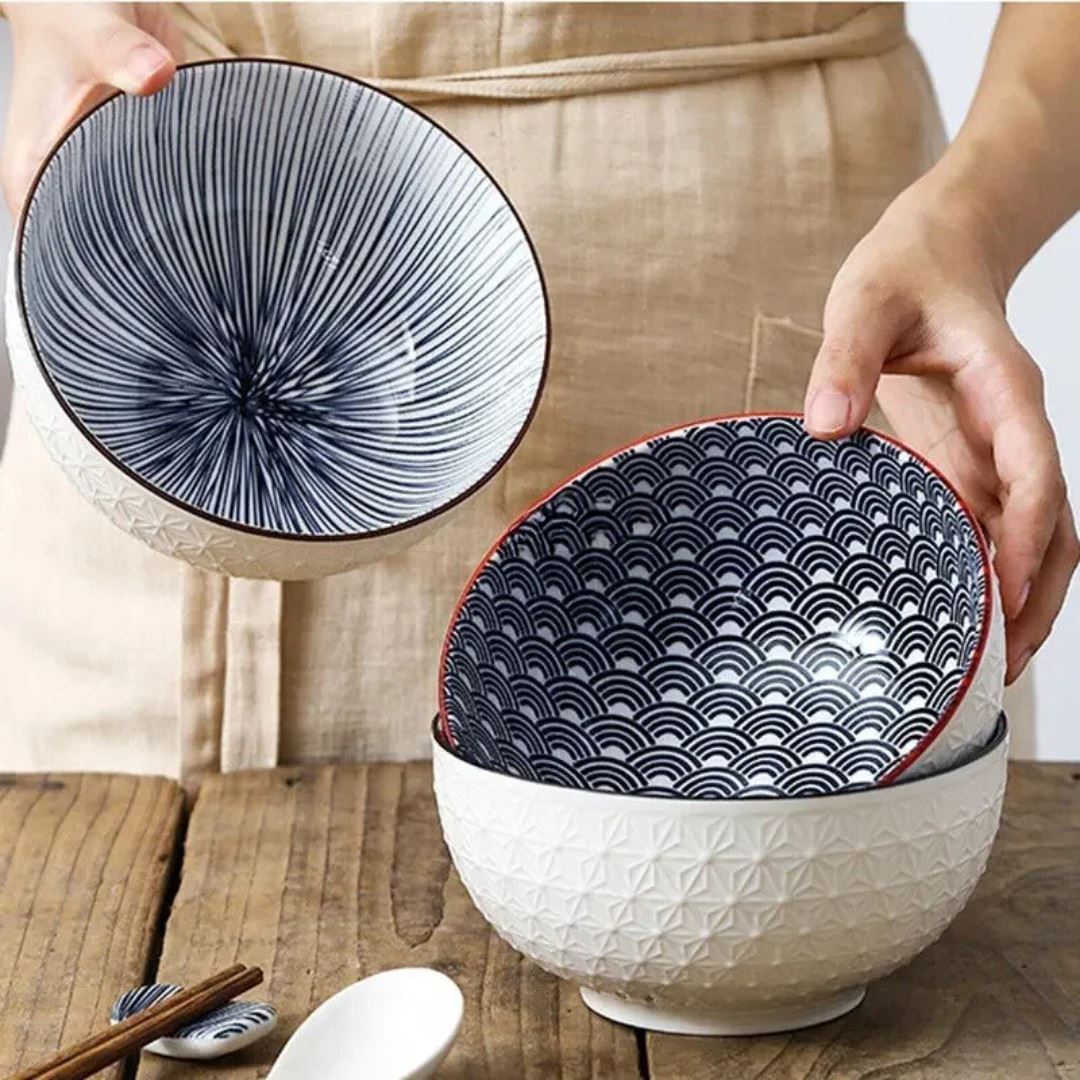 Tigela de Cerâmica Pintada à Mão - Elegância e Estilo para sua Mesa Linha Premium021 Cozinha com Estilo