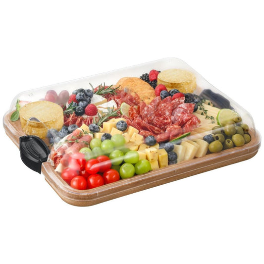 Bandeja de Bambu com Tampa e Travas de Segurança Bambu011 Cozinha com Estilo 