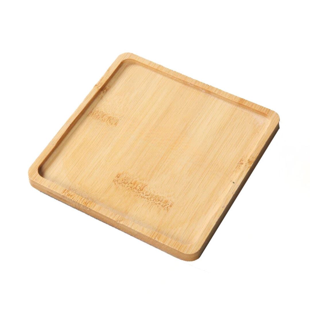 Bandeja de Bambu para Decoração Elegante - Sustentabilidade e Estilo em Casa Mesa Posta001 Cozinha com Estilo Quadrada 13cmx13cm 