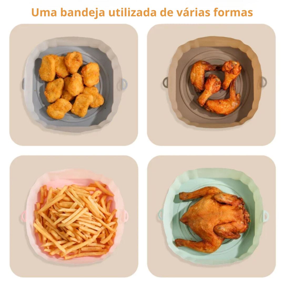 Bandeja Reutilizável de Silicone para Air Fryer - Facilidade na Limpeza Forno e Fogão001 Cozinha com Estilo 