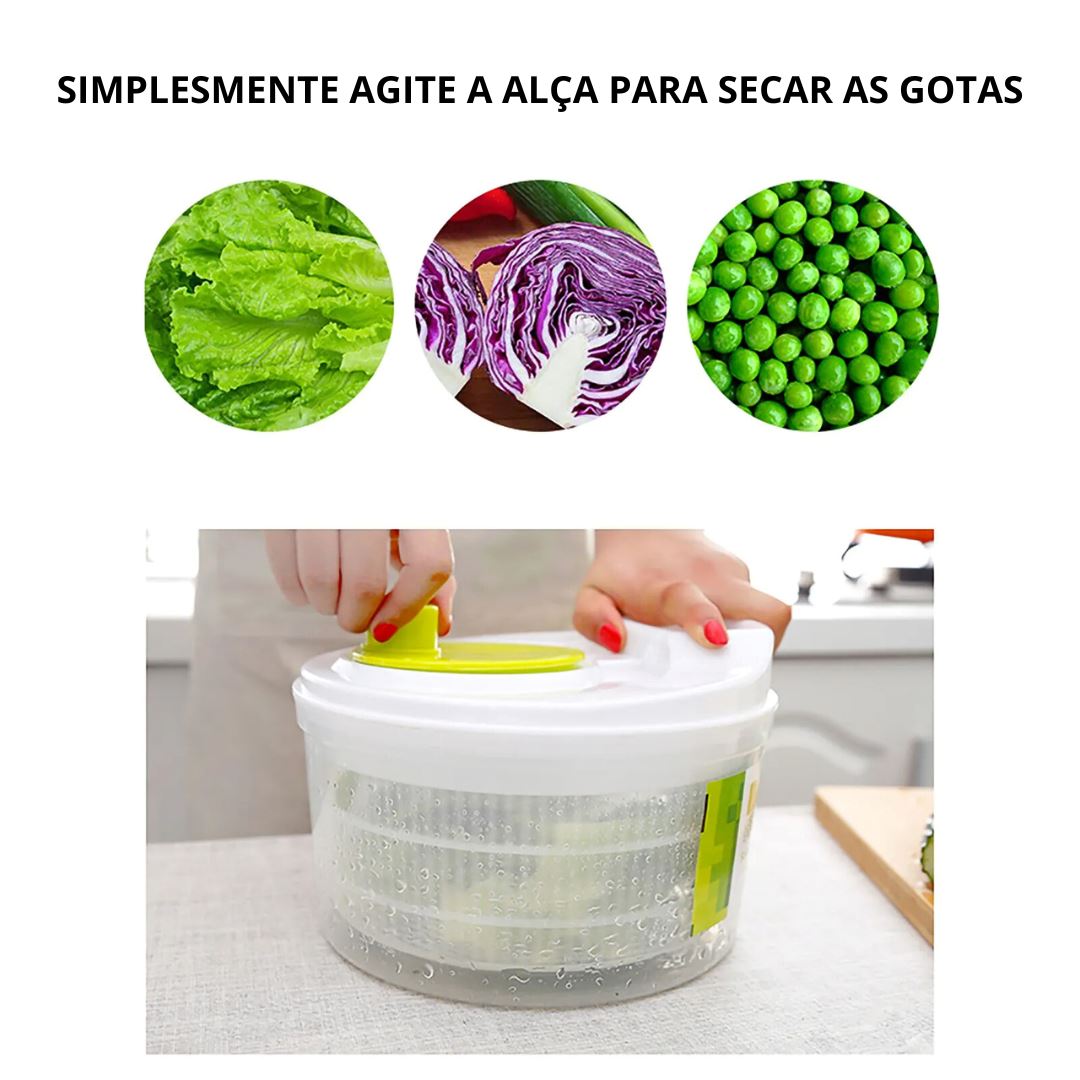 Centrífuga de Saladas Alface e Vegetais - Preparo Prático e Seguro Utilidades001 Cozinha com Estilo 