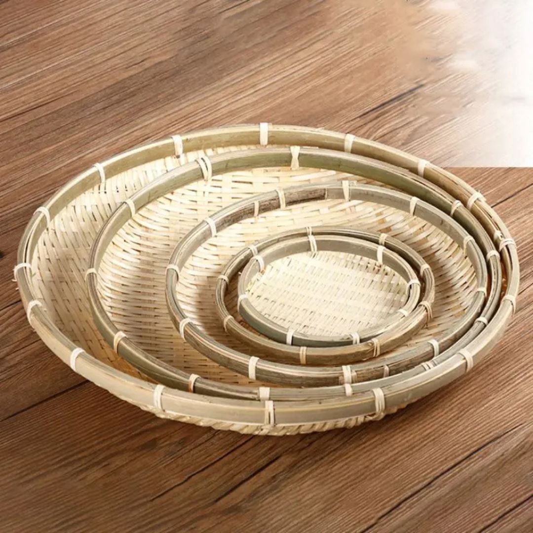 Cesta Circular Anti-Mosquito - Proteção e Estilo para Servir Alimentos Bambu006 Cozinha com Estilo 