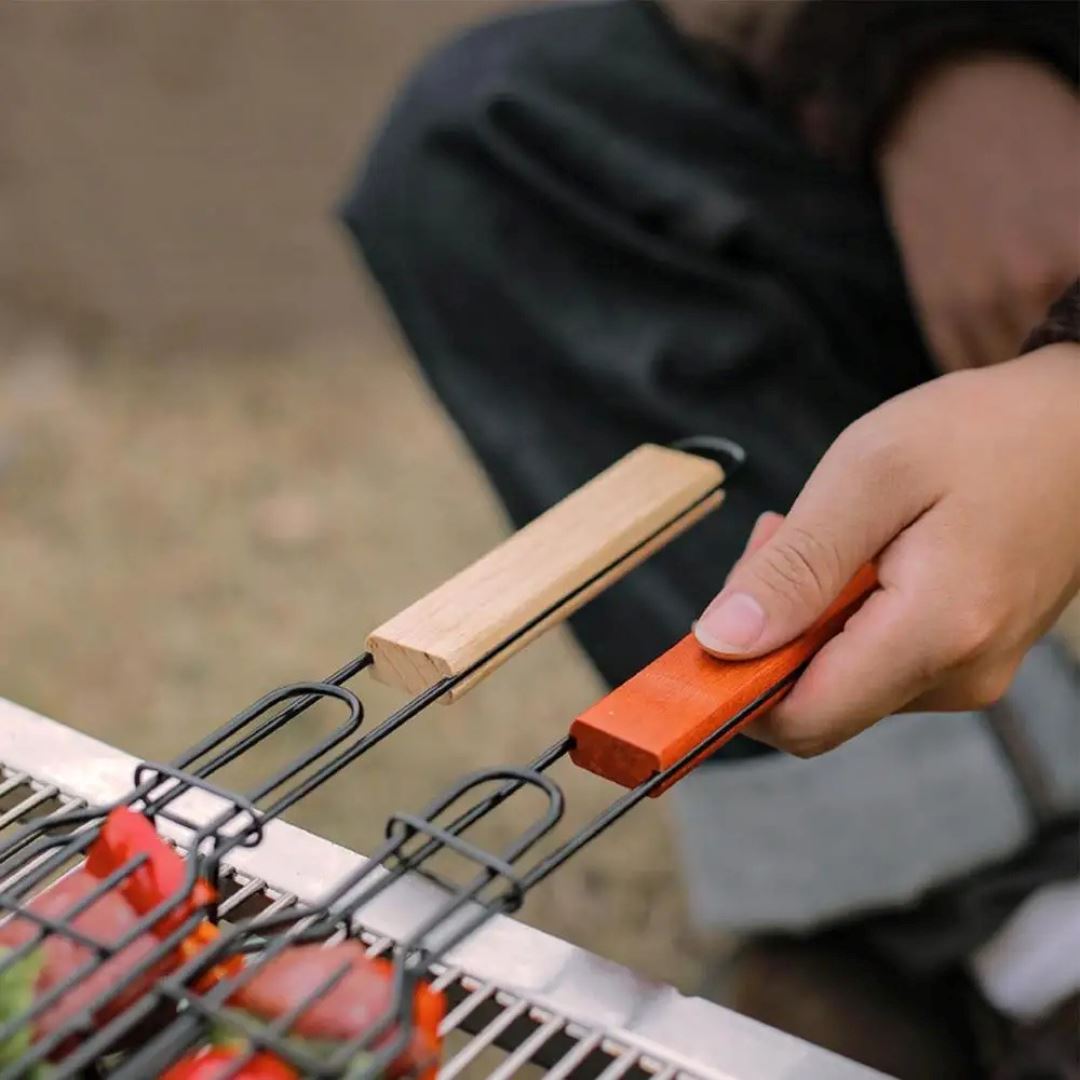 Cesta de Grelha Inox para Churrasco - Praticidade ao Ar Livre Cozinha com Estilo 