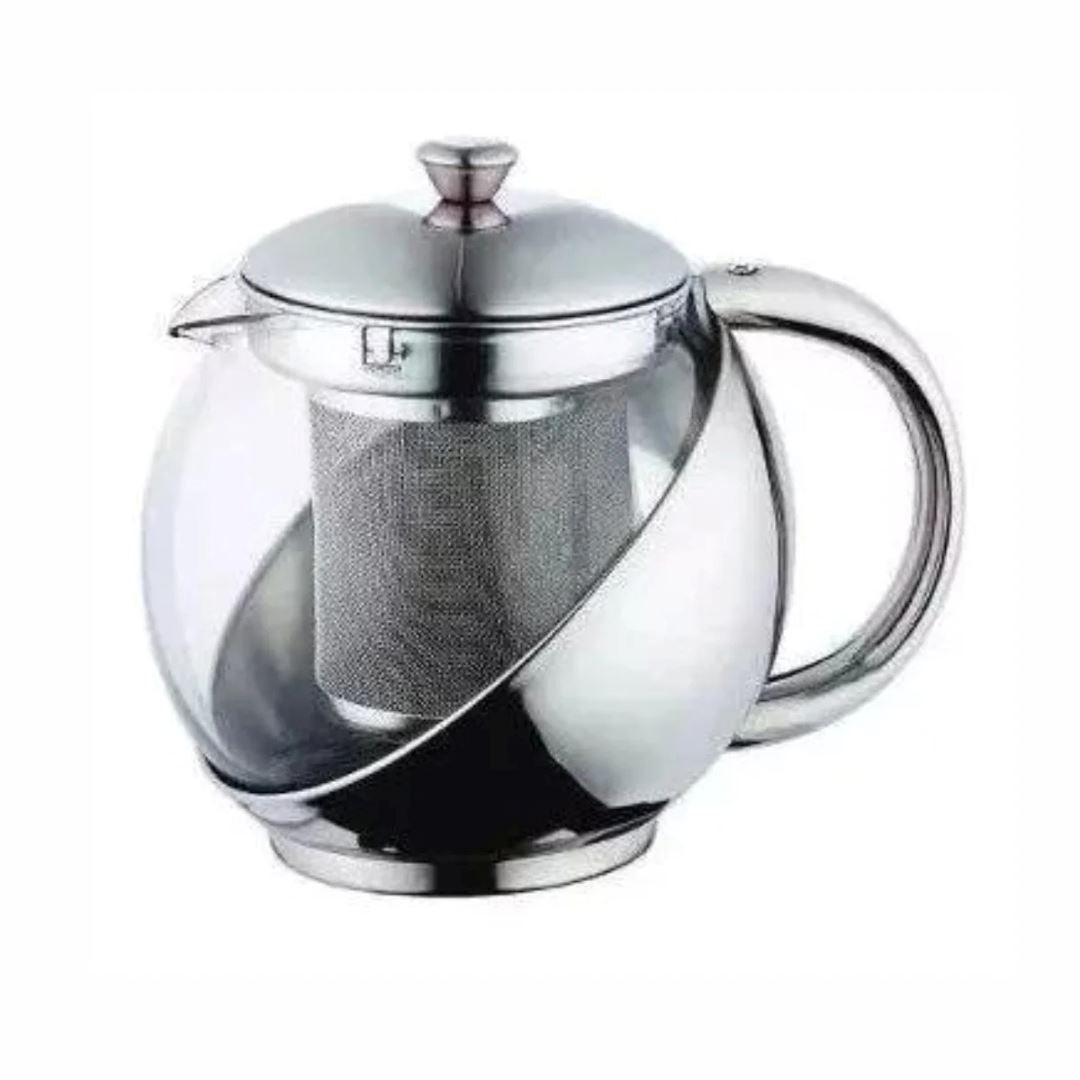 Chaleira com Infusor Inox 1100ml - Sofisticação no Preparo de Chás Clube do Chá004 Cozinha com Estilo 