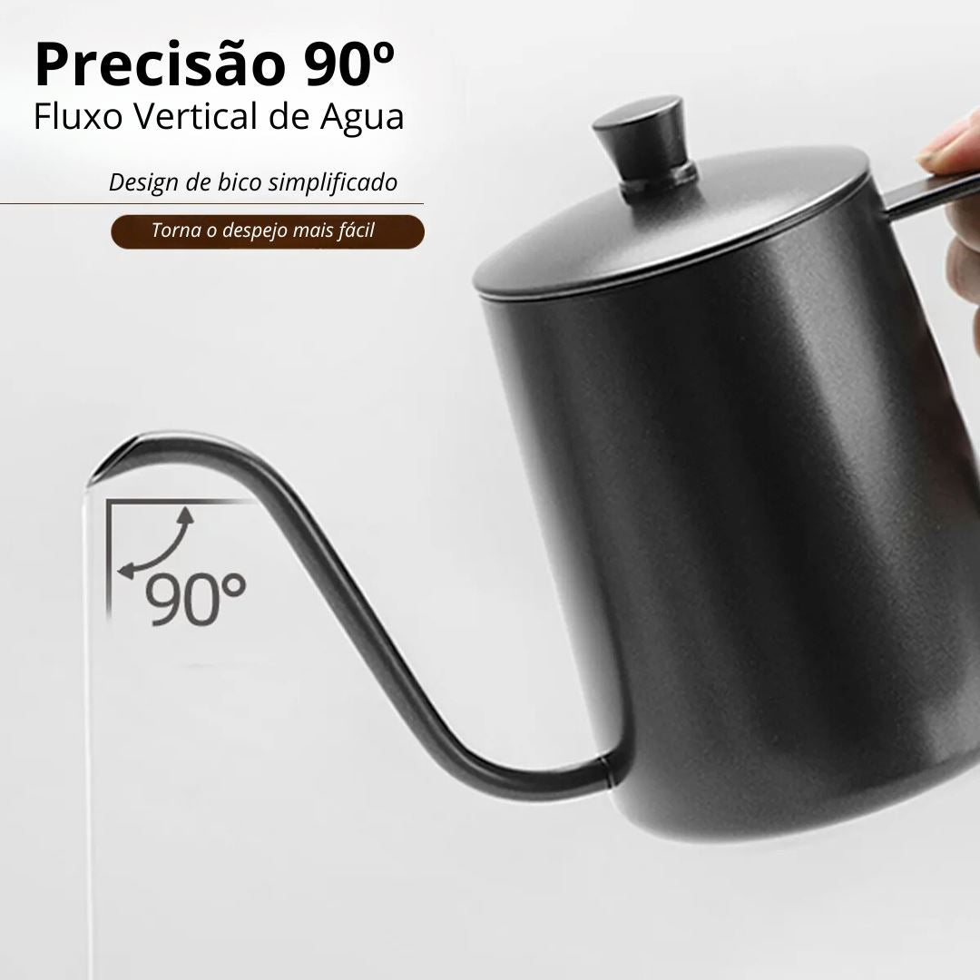 Chaleira de Café em Aço Inoxidável com Bico de Precisão Forno e Fogão003 Cozinha com Estilo 