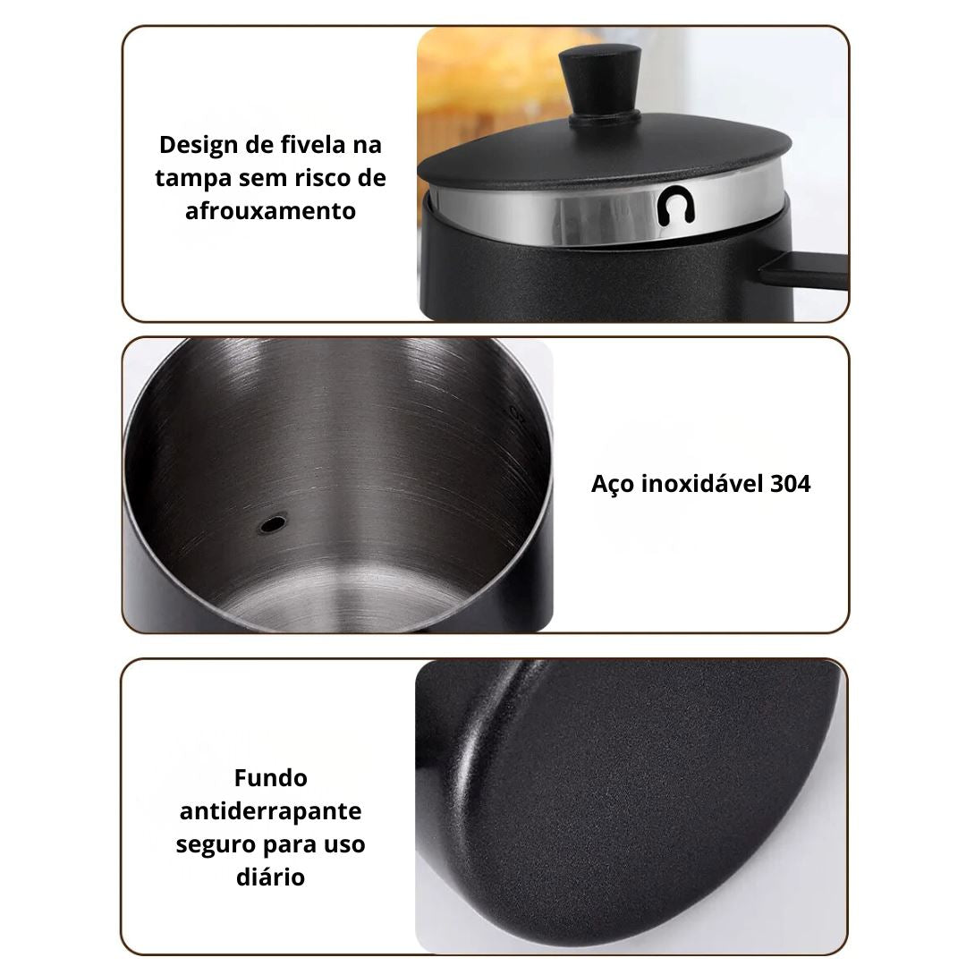 Chaleira de Café em Aço Inoxidável com Bico de Precisão Forno e Fogão003 Cozinha com Estilo 