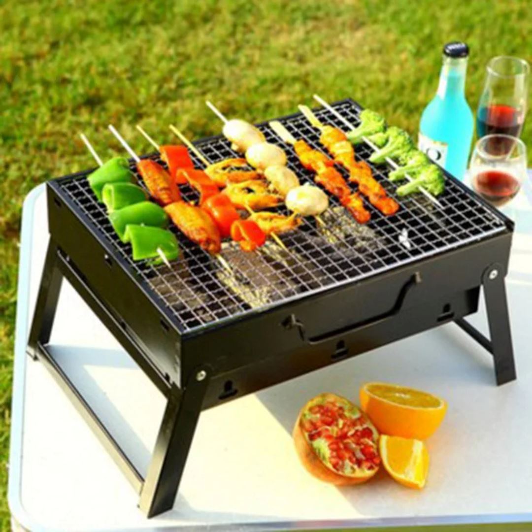 Churrasqueira Dobrável para Camping - Grill Compacto e Portátil Churrasco Cozinha com Estilo 