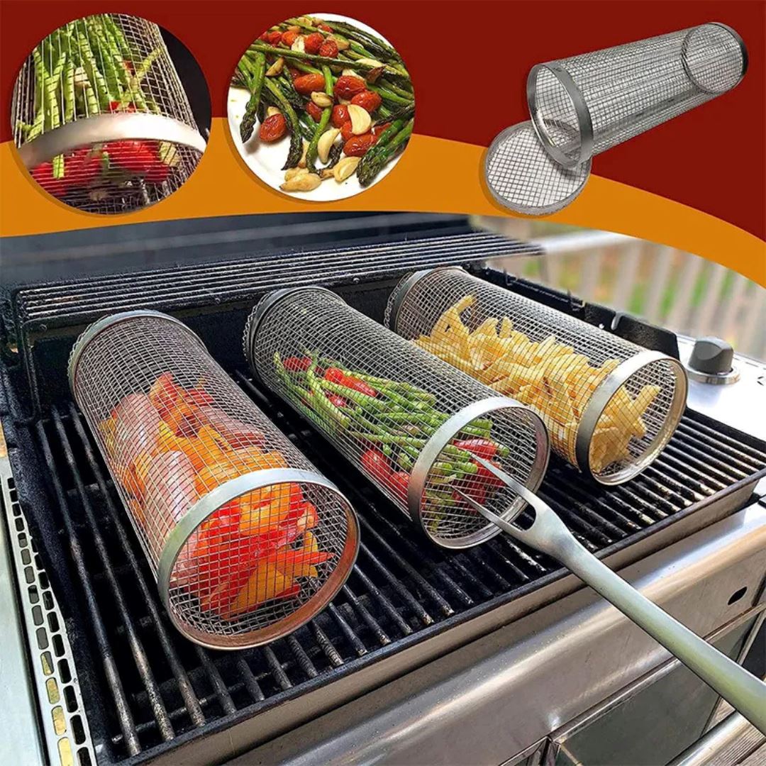 Cesta Cil ndrica Em A o Inox Para Grelhar Legumes Cozinha Com Estilo cesta-cil-ndrica-em-a-o-inox-para-grelhar-legumes-cozinha-com-estilo