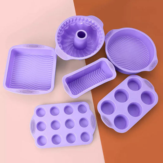 Conjunto de Moldes de Silicone para Assar - Diversidade de Formatos Forno e Fogão006 Cozinha com Estilo 