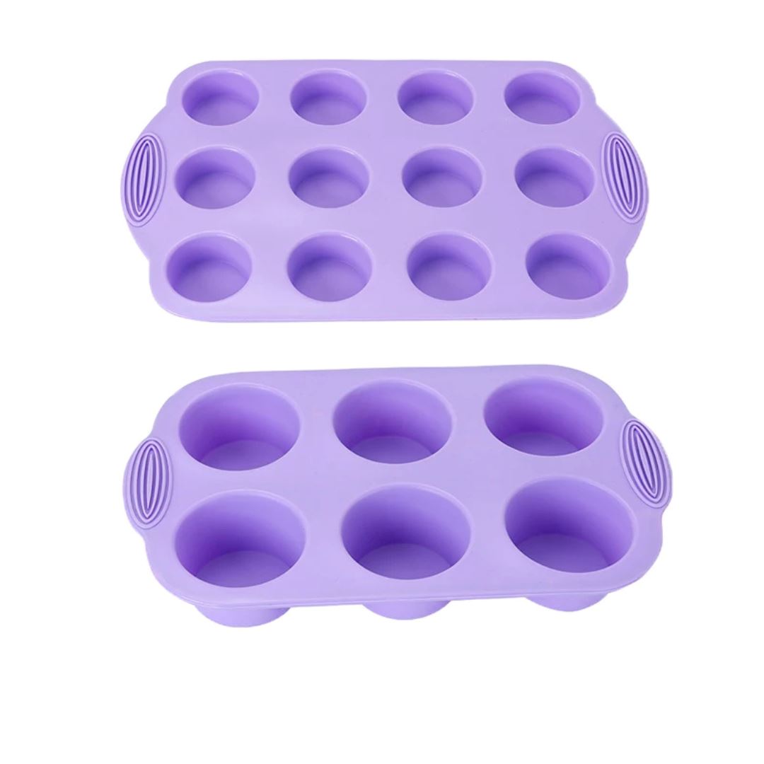 Conjunto de Moldes de Silicone para Assar - Diversidade de Formatos Forno e Fogão006 Cozinha com Estilo Kit 02 Moldes para Muffins 