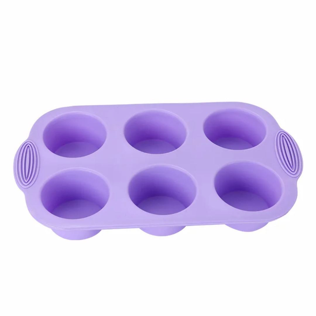 Conjunto de Moldes de Silicone para Assar - Diversidade de Formatos Forno e Fogão006 Cozinha com Estilo Molde de Muffin de 06 Furos 