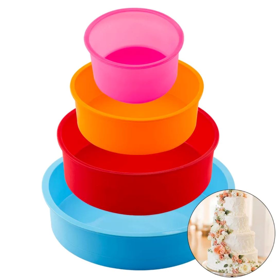 Conjunto de Moldes de Silicone para Bolos e Doces - Diversos Formatos Forno e Fogão008 Cozinha com Estilo 