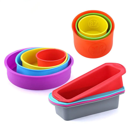 Conjunto de Moldes de Silicone para Bolos e Doces - Diversos Formatos Forno e Fogão008 Cozinha com Estilo 