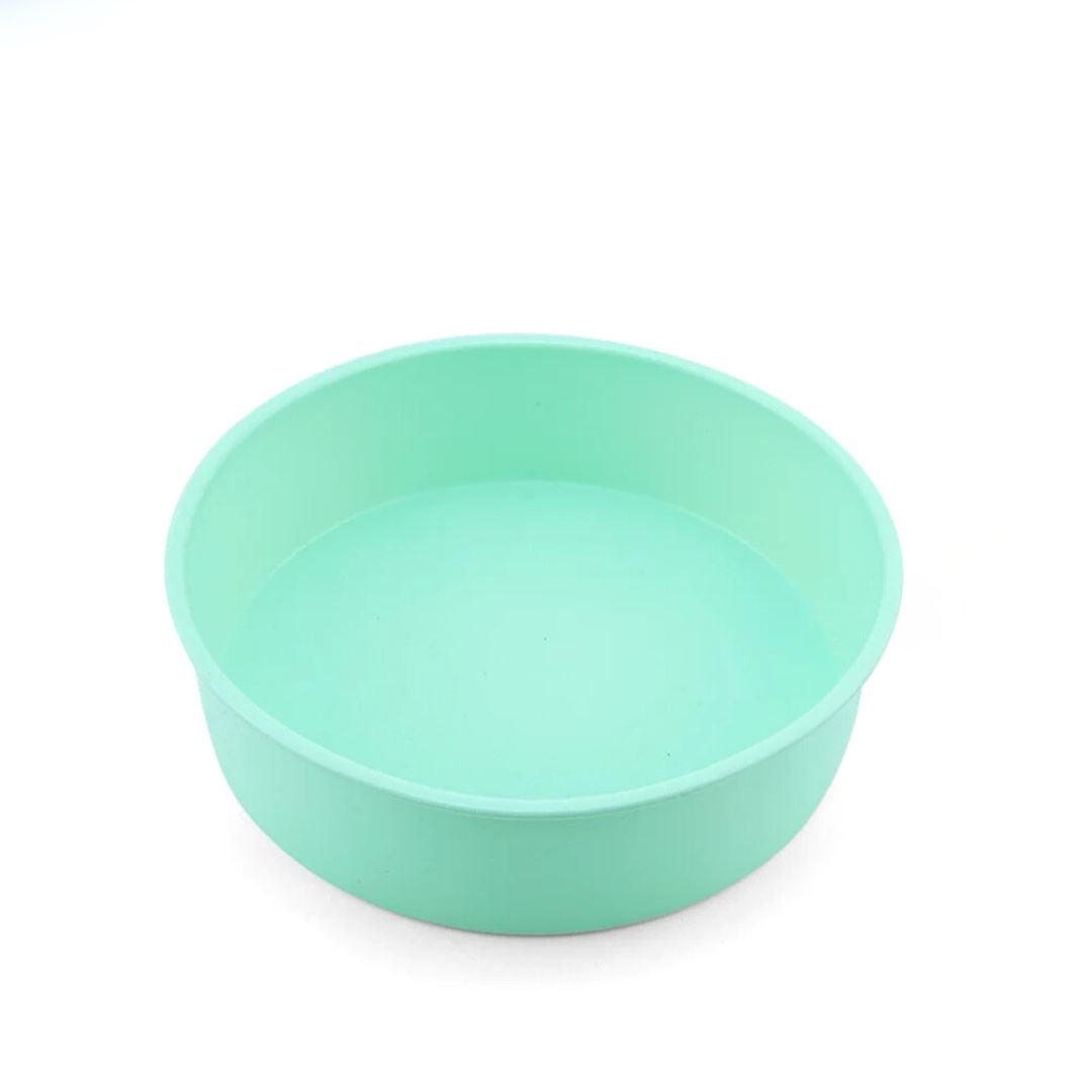 Conjunto de Moldes de Silicone para Bolos e Doces - Diversos Formatos Forno e Fogão008 Cozinha com Estilo Redonda Verde Claro(19.8cmX6cm) 