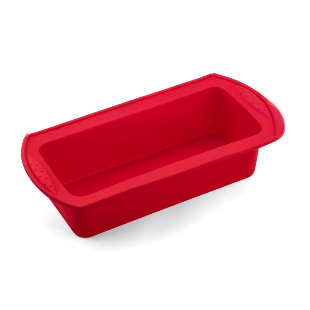 Conjunto de Moldes de Silicone para Bolos e Doces - Diversos Formatos Forno e Fogão008 Cozinha com Estilo Retangular Vermelho (27cmX14cmX6cm) 