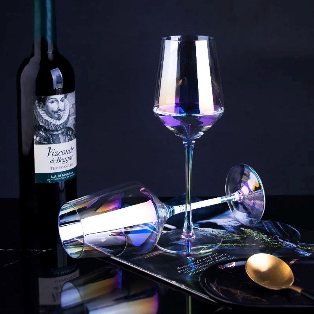 Conjunto Decanter e Taças Cristal Colorido - Para Celebrar com Estilo Vinho019 Cozinha com Estilo 