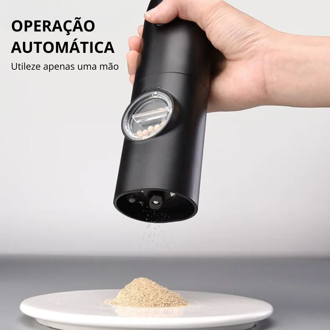 Conjunto Moedor de Sal e Pimenta Recarregável - Com Luz LED e Base de Carregamento Forno e Fogão004 Cozinha com Estilo 