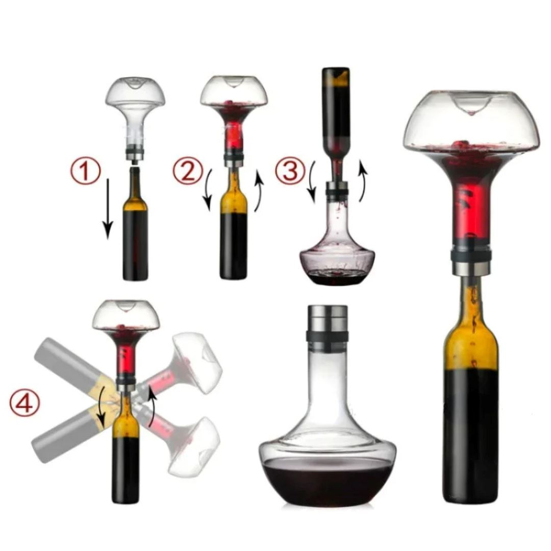 Decanter de Cristal para Vinho Tinto 1000ml - Elegância Artesanal para Casa e Bar Cozinha com Estilo 