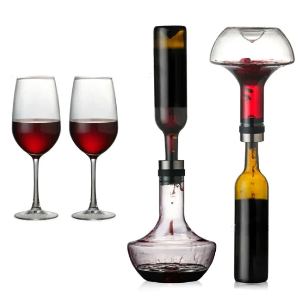 Decanter de Cristal para Vinho Tinto 1000ml - Elegância Artesanal para Casa e Bar Cozinha com Estilo 