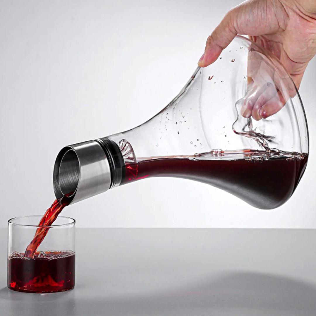 Decanter e Aerador de Vinho Tinto 1500ml - Experiências Vinícolas em Casa Vinho014 Cozinha com Estilo 