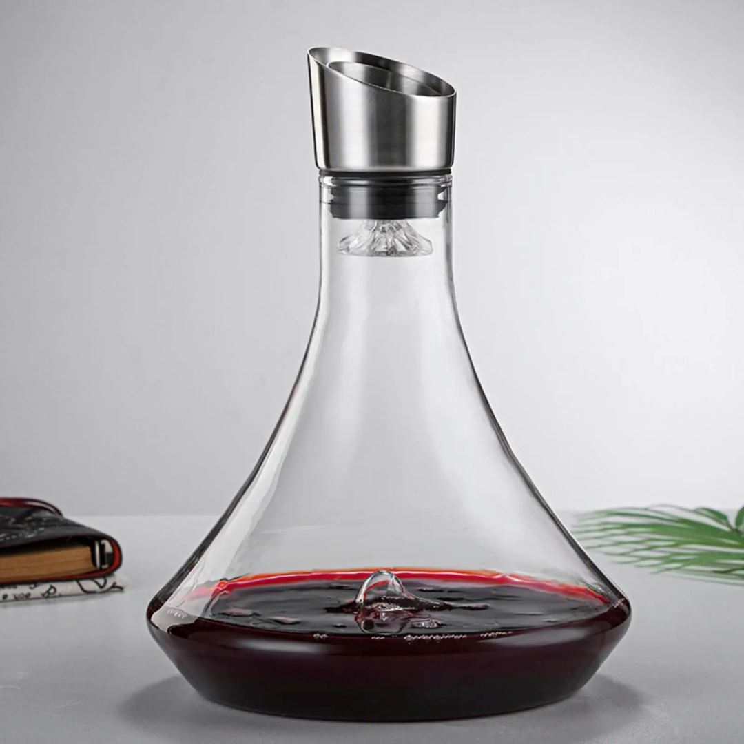 Decanter e Aerador de Vinho Tinto 1500ml - Experiências Vinícolas em Casa Vinho014 Cozinha com Estilo 