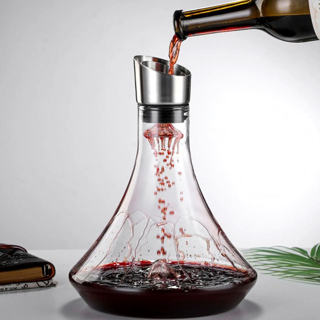 Decanter e Aerador de Vinho Tinto 1500ml - Experiências Vinícolas em Casa Vinho014 Cozinha com Estilo 