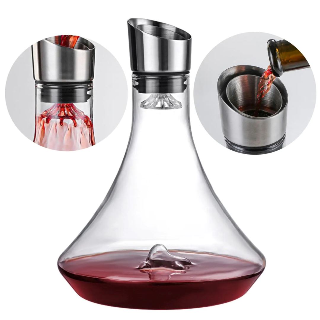 Decanter e Aerador de Vinho Tinto 1500ml - Experiências Vinícolas em Casa Vinho014 Cozinha com Estilo 