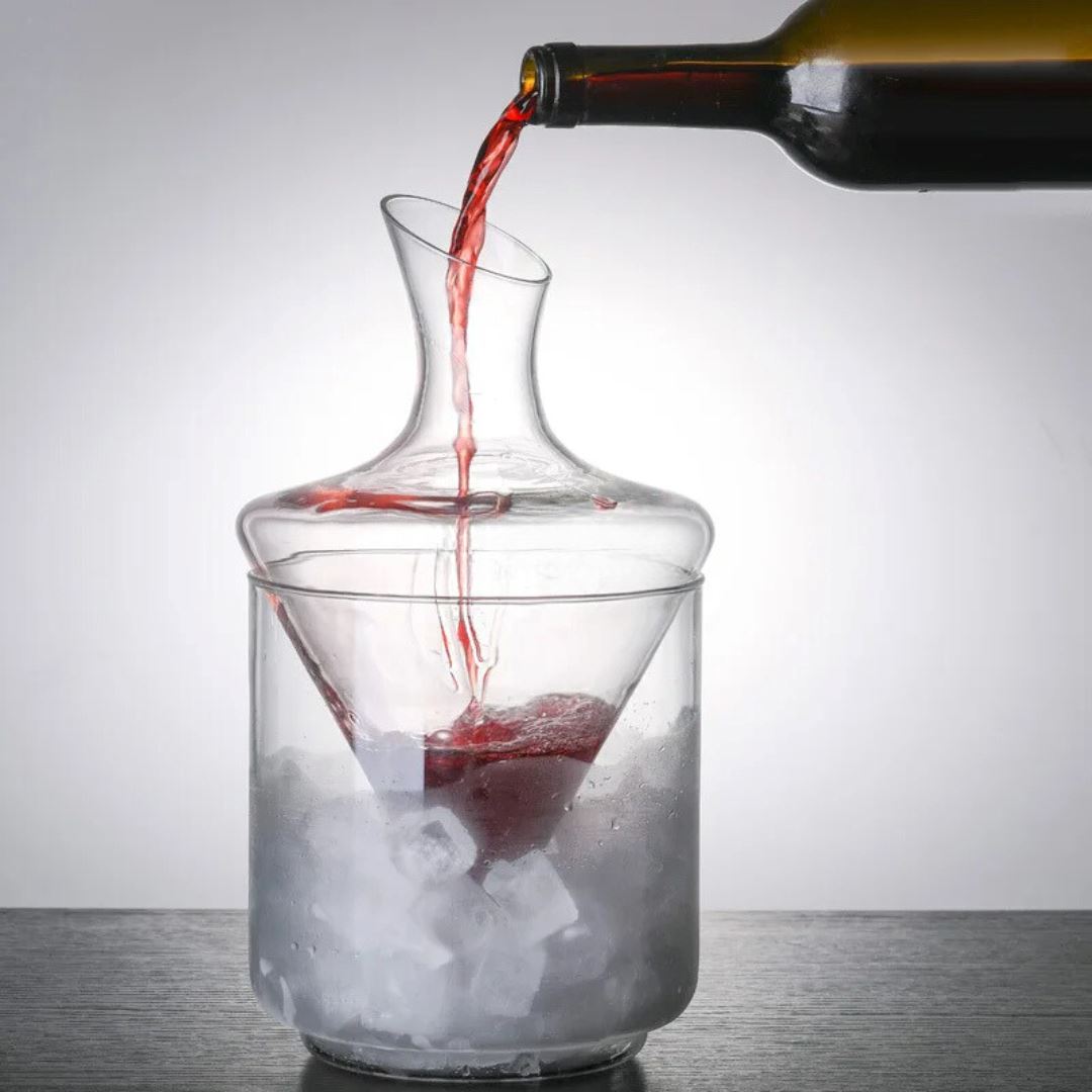 Decanter para Vinho com Balde de Gelo em Cristal - Sofisticação e Elegância Cozinha com Estilo 