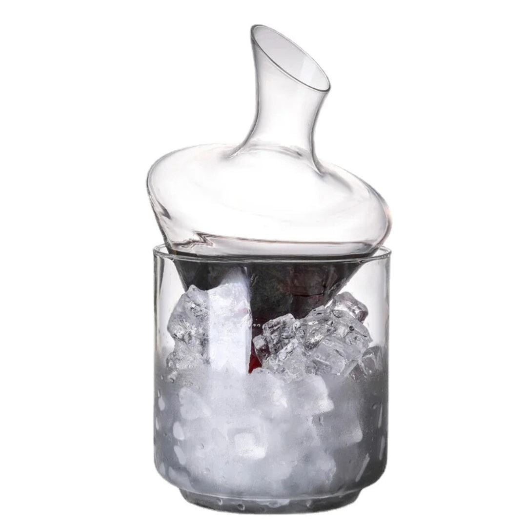 Decanter para Vinho com Balde de Gelo em Cristal - Sofisticação e Elegância Cozinha com Estilo 