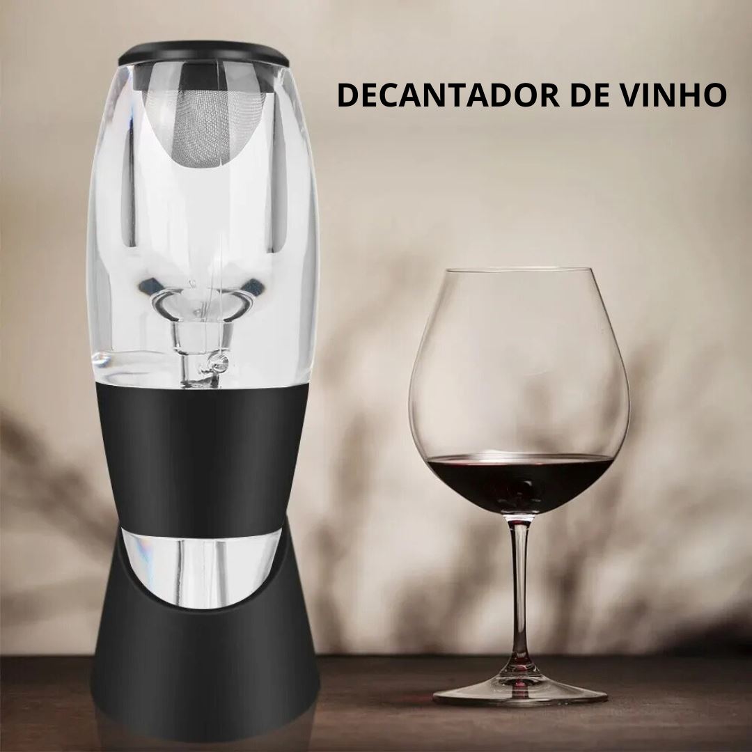 Decanter Profissional para Vinho com Filtro - Dispenser Rápido Cozinha com Estilo 