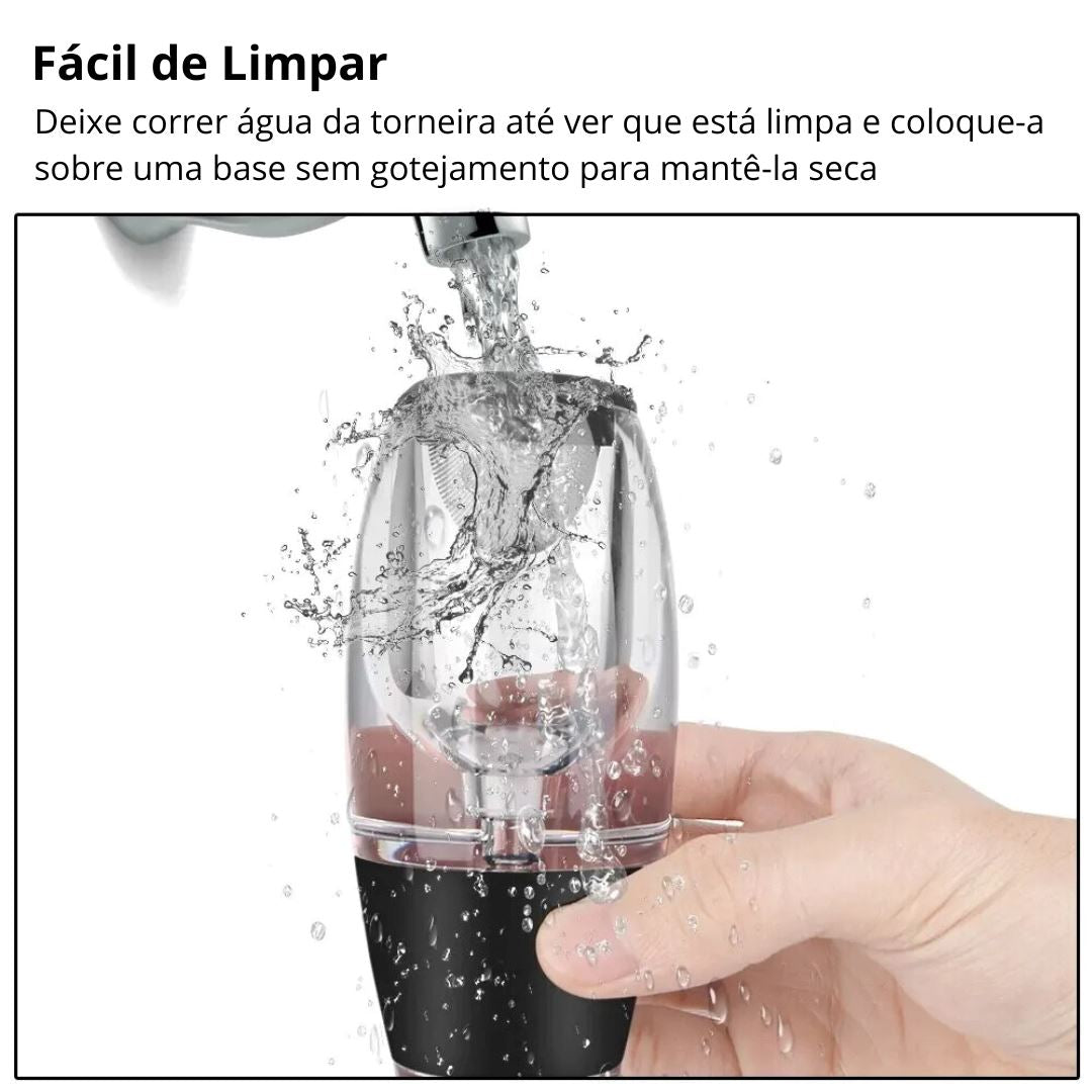 Decanter Profissional para Vinho com Filtro - Dispenser Rápido Cozinha com Estilo 