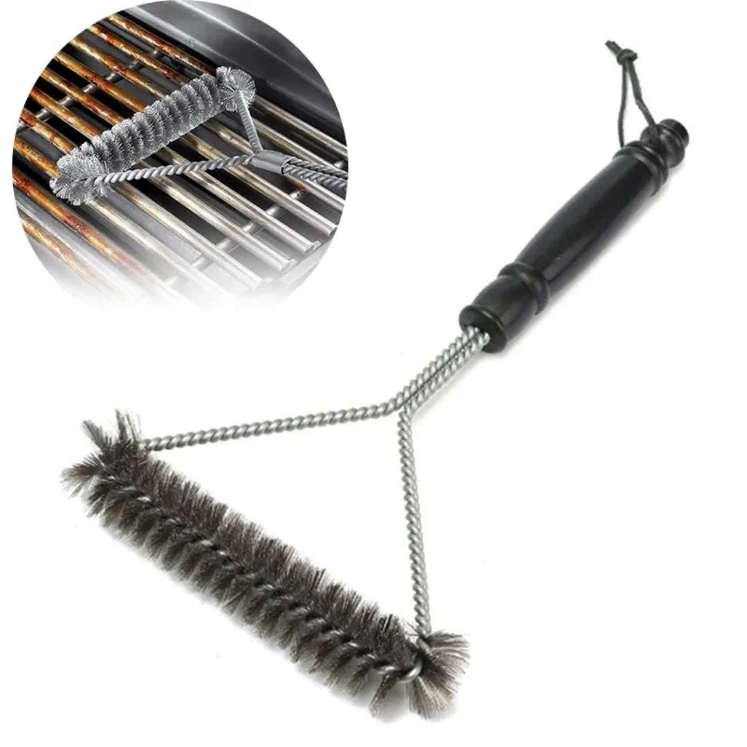 Escova de Limpeza para Churrasco - Kit de Limpeza Portátil Antiferrugem para Churrasqueira Bar e Churrasco004 Cozinha com Estilo 