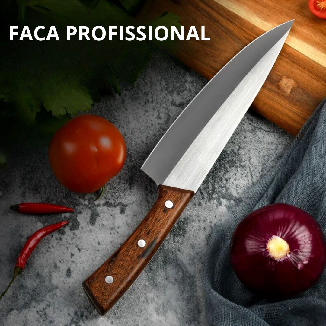 Faca Profissional Desossadora em Aço Inoxidável - Cabo Elegante Cozinha com Estilo 