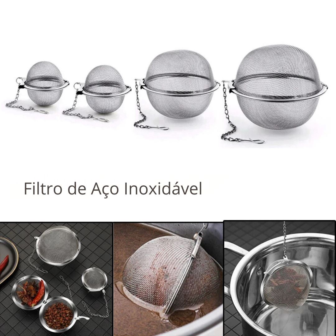 Infusor de Chá em Aço Inoxidável - Facilidade e Praticidade para seu Chá Clube do Chá011 Cozinha com Estilo 