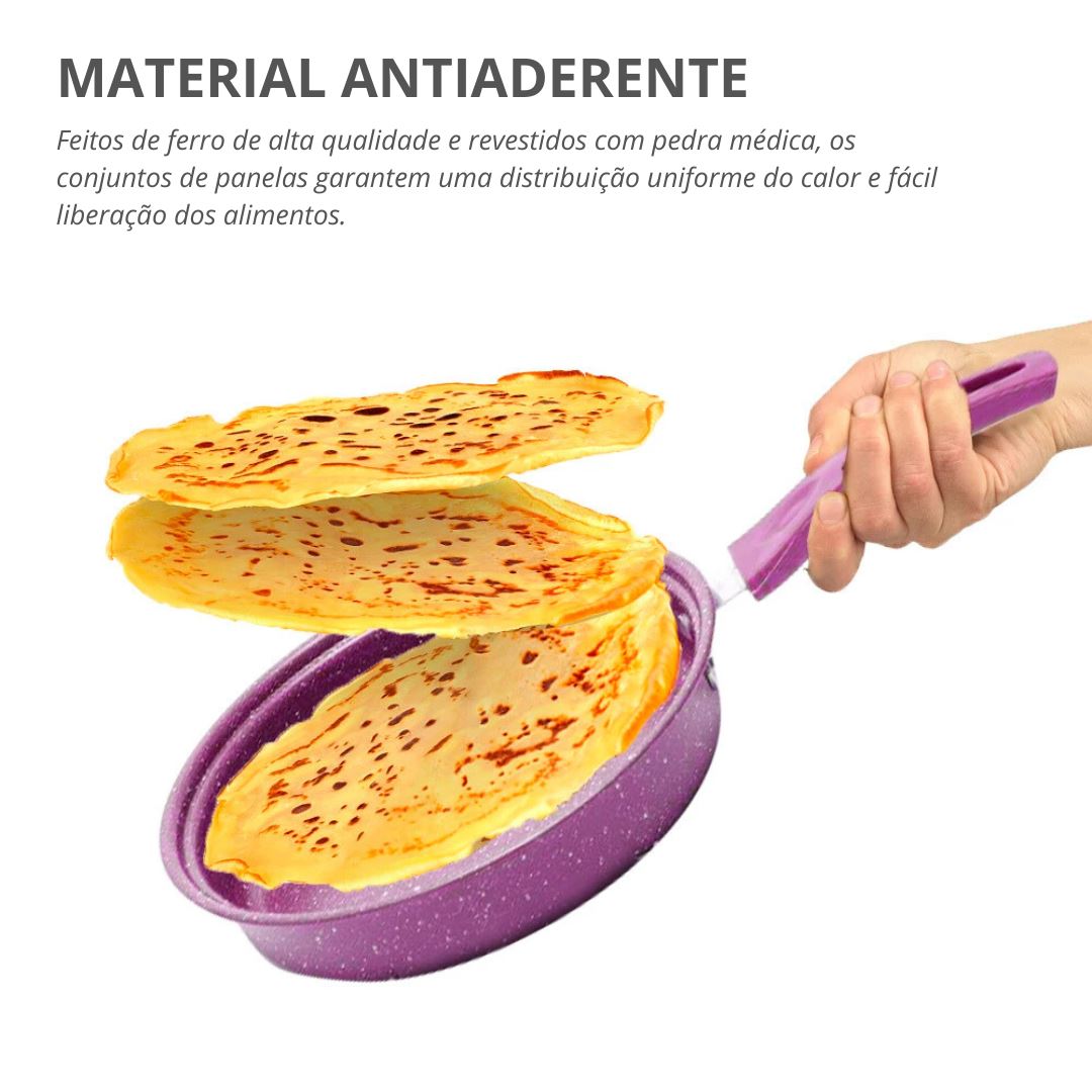 Kit Completo de Panelas Antiaderentes - 13 Utensílios Forno e Fogão017 Cozinha com Estilo 