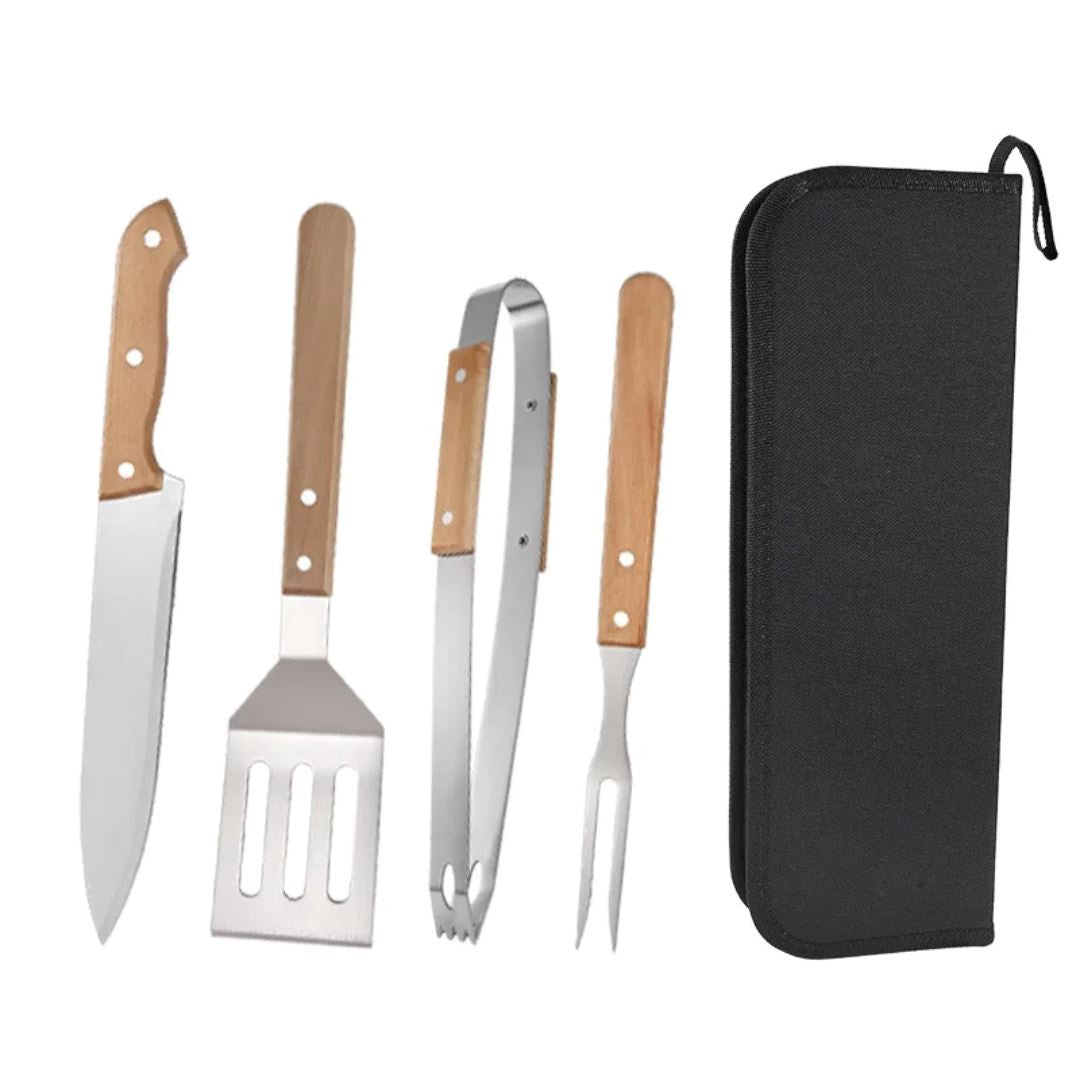 Kit de Utensílios para Churrasco - Praticidade e Elegância Churrasco039 Cozinha com Estilo 