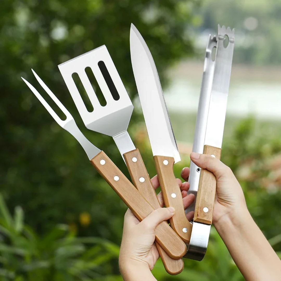 Kit de Utensílios para Churrasco - Praticidade e Elegância Churrasco039 Cozinha com Estilo 