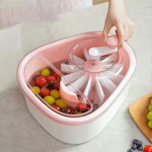 Lavadora de Frutas e Legumes com Escova Giratória e Escorredor Utilidades023 Cozinha com Estilo 