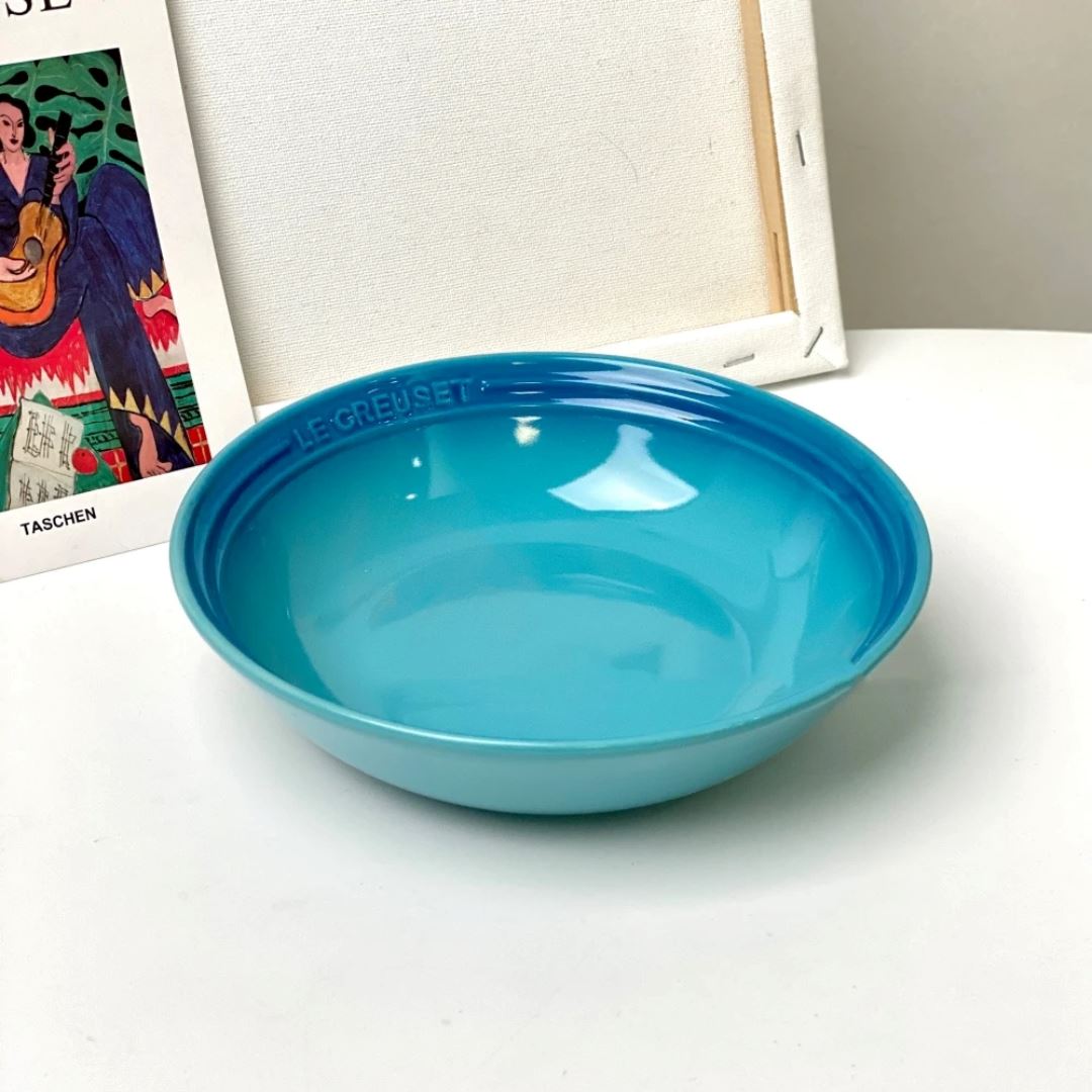 Louça de Cozinha em Porcelana - Prato Elegante para Massas e Saladas (Bowl) Utilidades017 Cozinha com Estilo Azul 