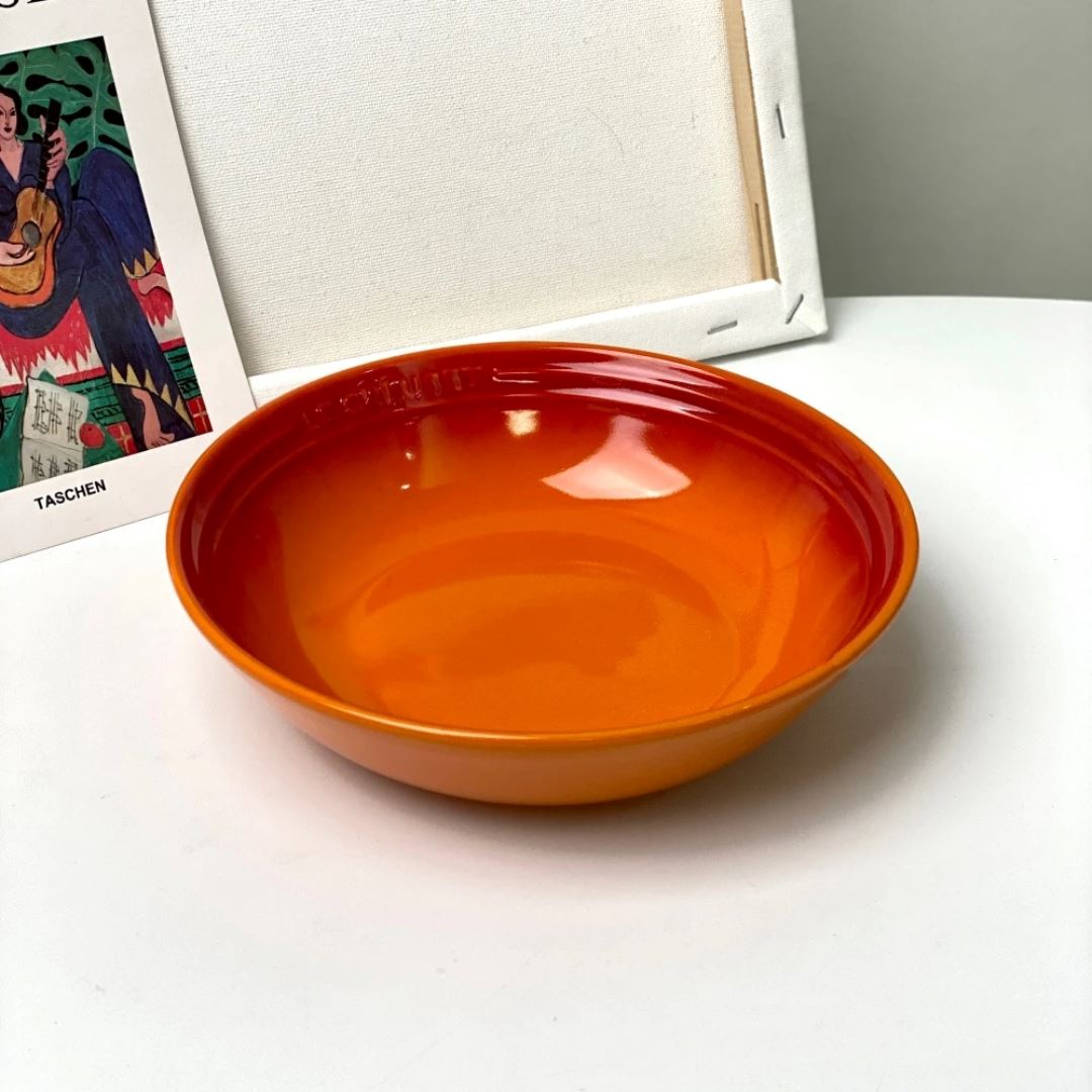 Louça de Cozinha em Porcelana - Prato Elegante para Massas e Saladas (Bowl) Utilidades017 Cozinha com Estilo Laranja 