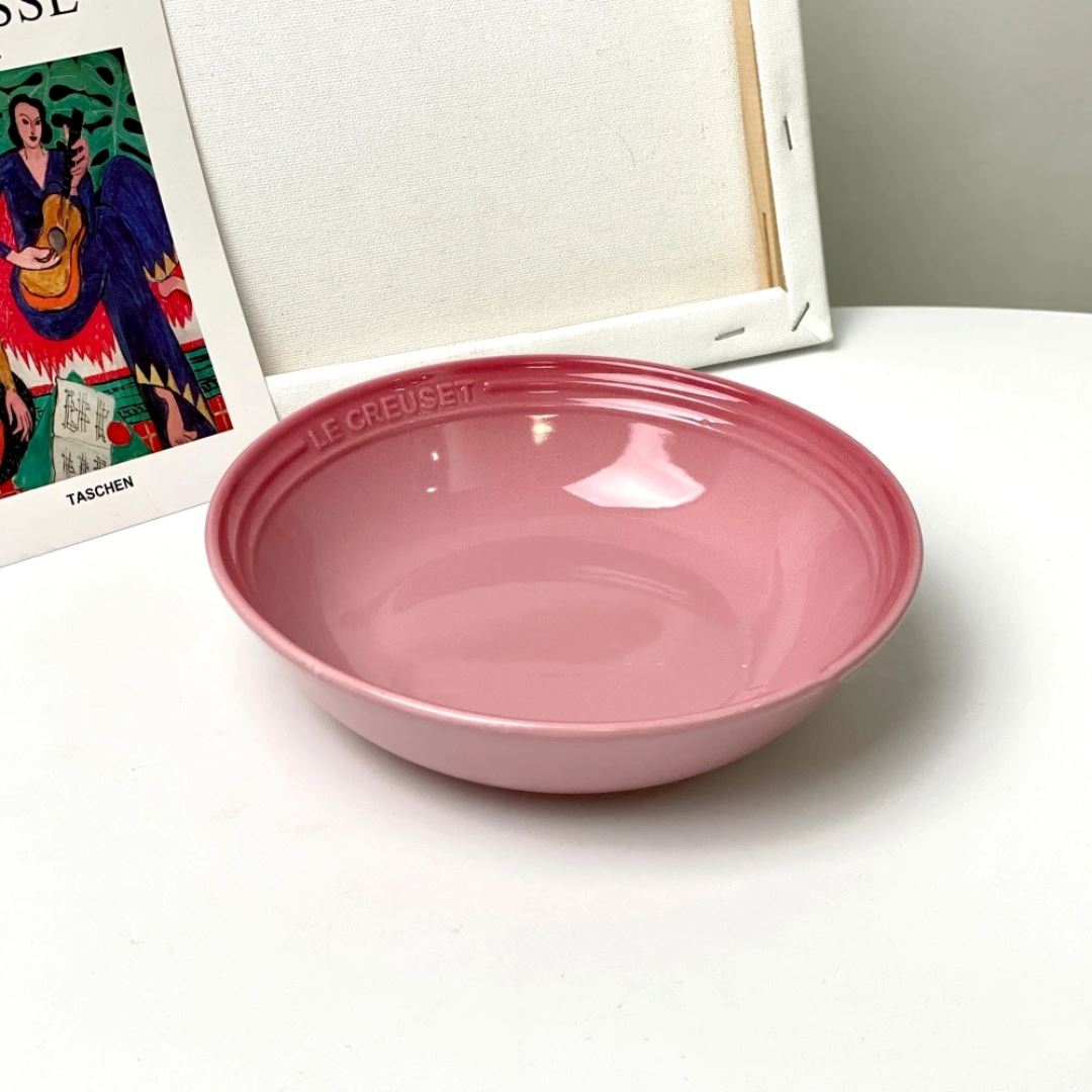 Louça de Cozinha em Porcelana - Prato Elegante para Massas e Saladas (Bowl) Utilidades017 Cozinha com Estilo Rosa 