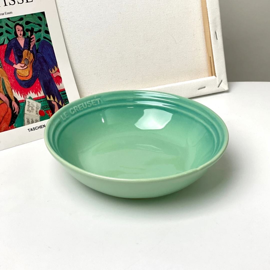 Louça de Cozinha em Porcelana - Prato Elegante para Massas e Saladas (Bowl) Utilidades017 Cozinha com Estilo Verde Claro 