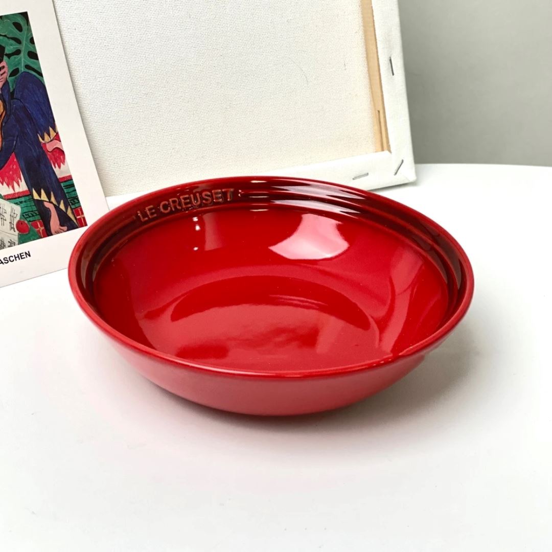 Louça de Cozinha em Porcelana - Prato Elegante para Massas e Saladas (Bowl) Utilidades017 Cozinha com Estilo Vermelho 