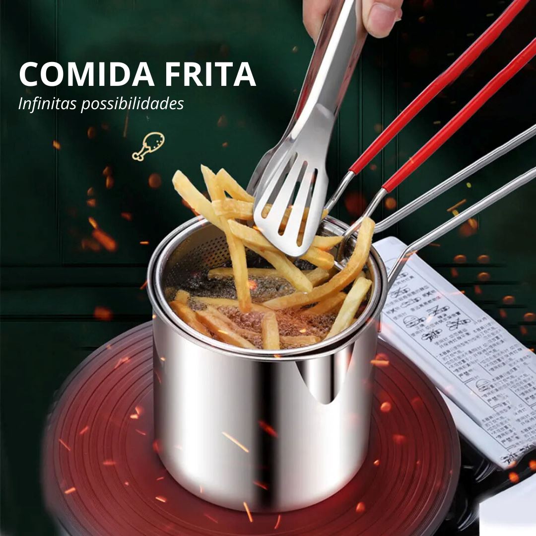 Mini Fritadeira com Cesto de Aço Inoxidável - Potencialize sua Culinária Doméstica Forno e Fogão014 Cozinha com Estilo 