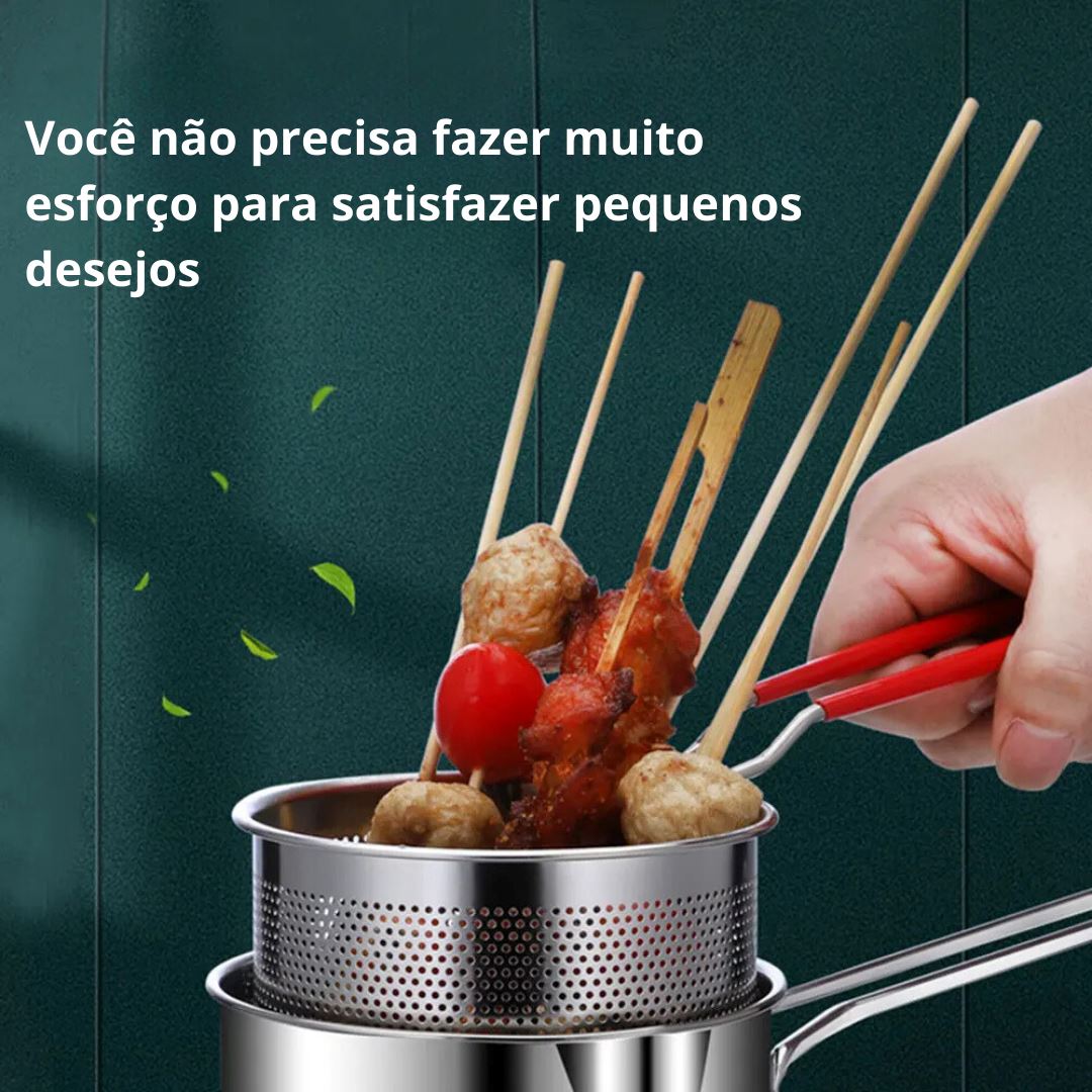 Mini Fritadeira com Cesto de Aço Inoxidável - Potencialize sua Culinária Doméstica Forno e Fogão014 Cozinha com Estilo 