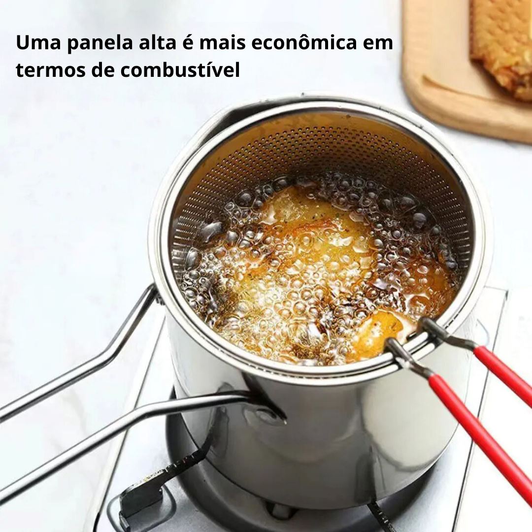 Mini Fritadeira com Cesto de Aço Inoxidável - Potencialize sua Culinária Doméstica Forno e Fogão014 Cozinha com Estilo 