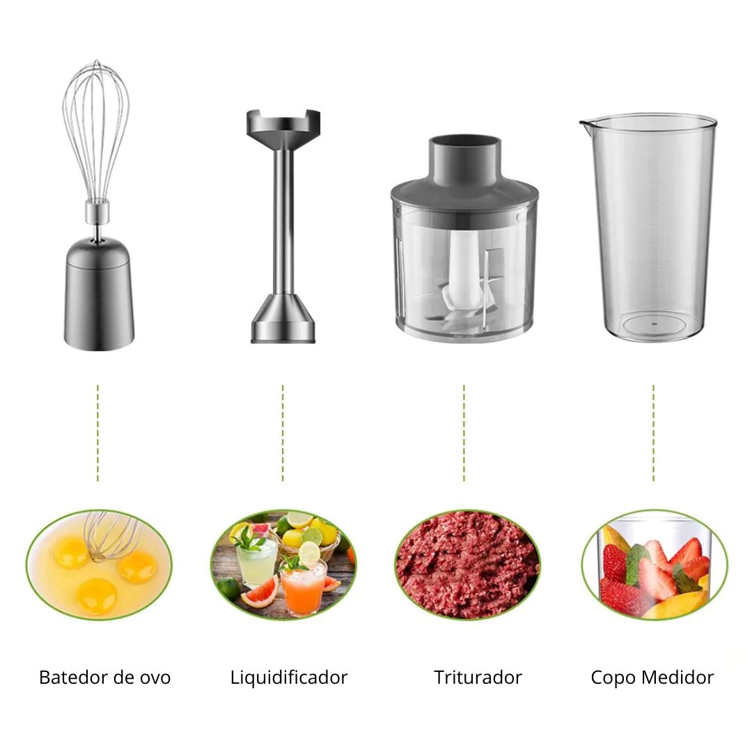 Mixer de Alimentos Multiuso - 1000W, 14 Velocidades, Aço Inoxidável, 4 em 1 Forno e Fogão007 Cozinha com Estilo 