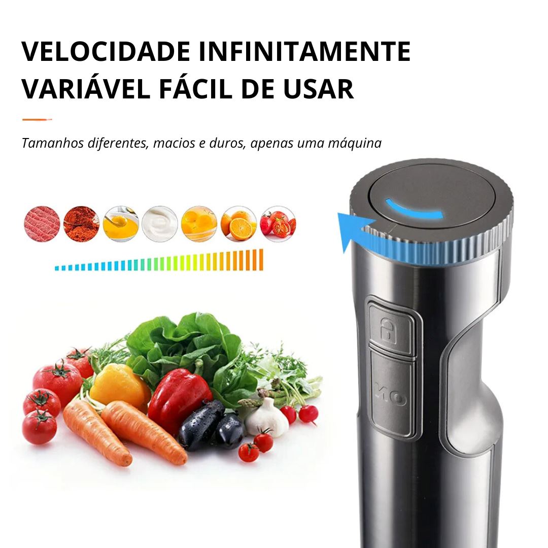 Mixer de Alimentos Multiuso - 1000W, 14 Velocidades, Aço Inoxidável, 4 em 1 Forno e Fogão007 Cozinha com Estilo 