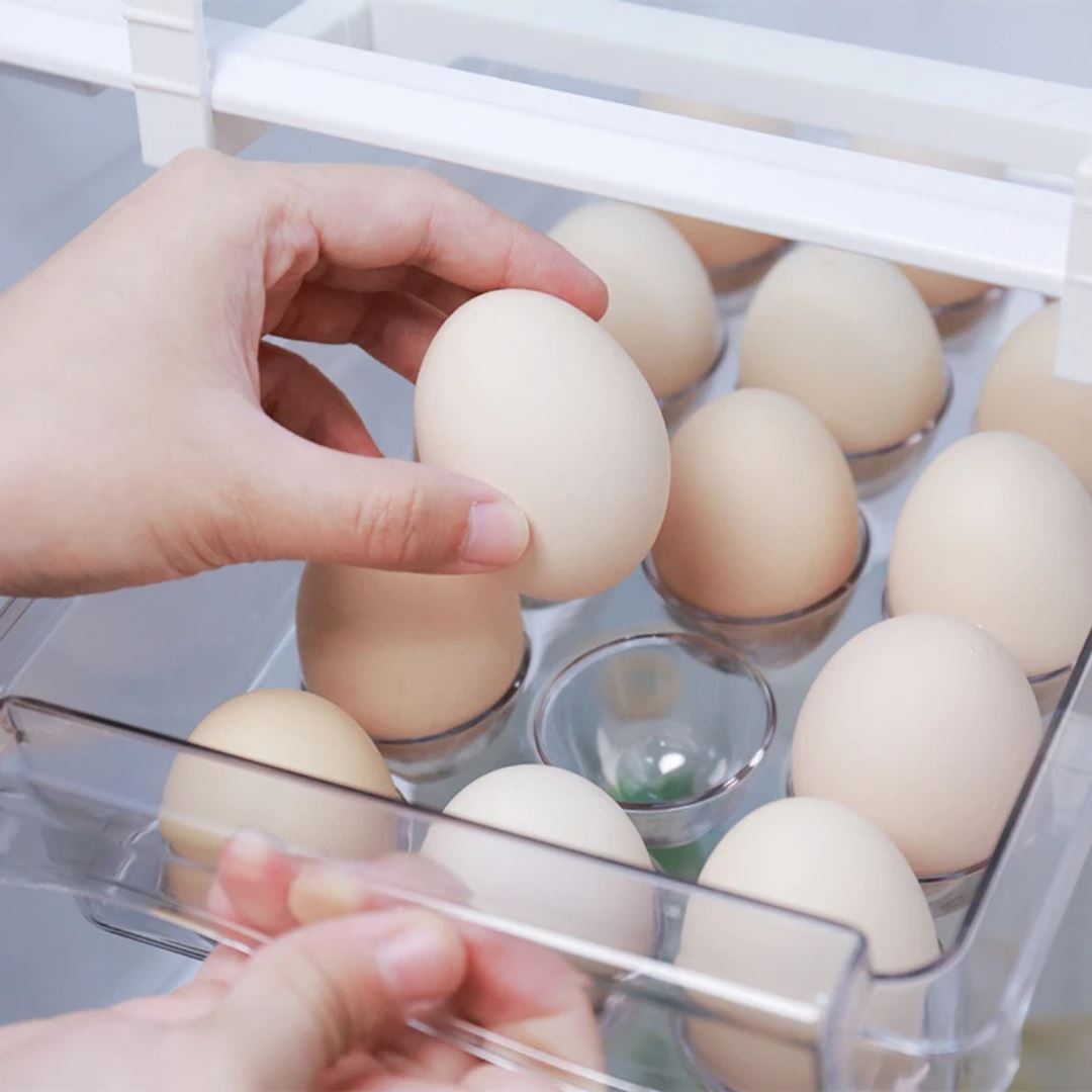 Organizador de Alimentos para Geladeira - Caixa de Armazenamento Deslizante de Plástico Organizadores004 Cozinha com Estilo 